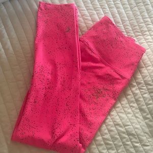 ZYIA leggings Hot pink/gold fleck 7/8 ZYIA  6-8 like NEW